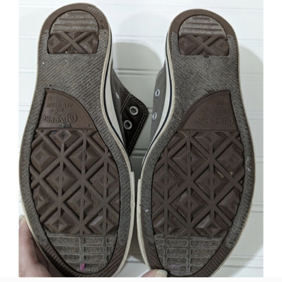 Converse All Star Grey Low Top Sneakers Mens 6 Womens 8 No Laces Classic Canvas - Picture 5 of 7